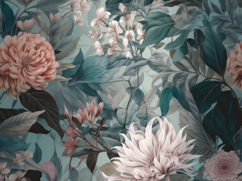 复古小清晰森林系植物纹理图案肌理15