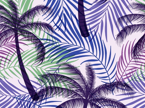 时尚热带植物花纹图案纹理肌理1 (2)