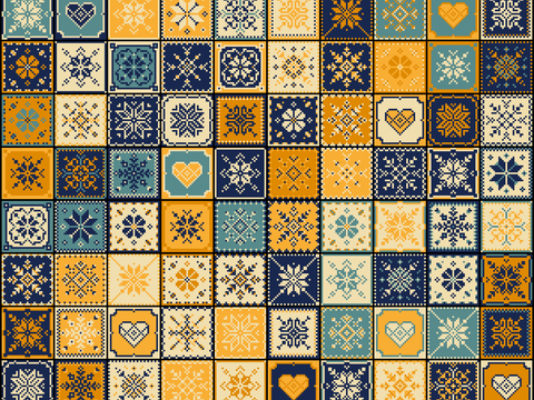 复古民族拼花图案纹理肌理27