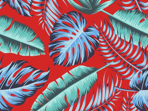时尚热带植物花纹图案纹理肌理24 (2)