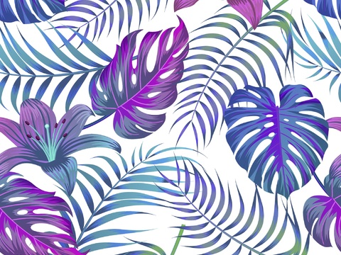时尚热带植物花纹图案纹理肌理34
