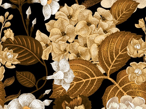 中式植物图案纹理肌理4