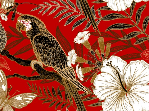 中式植物图案纹理肌理20