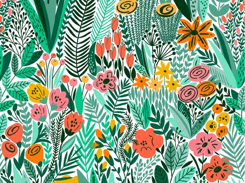 时尚植物图案纹理肌理6