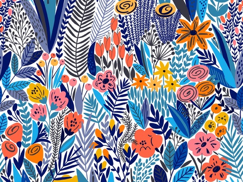 时尚植物图案纹理肌理4