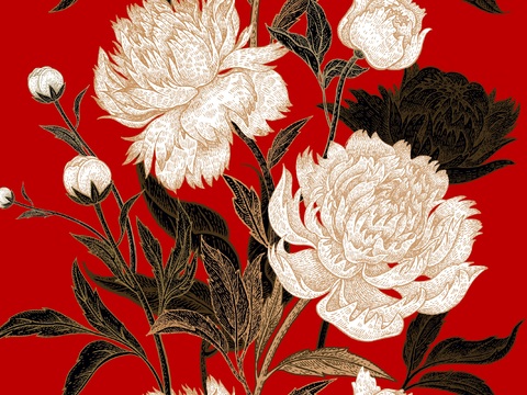 中式植物图案纹理肌理18