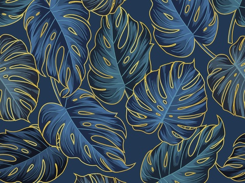 时尚热带植物花纹图案纹理肌理2