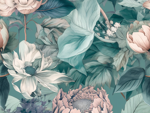 复古小清晰森林系植物纹理图案肌理11