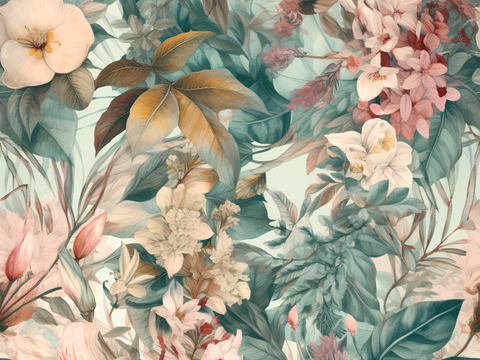  复古小清晰森林系植物纹理图案肌理39 