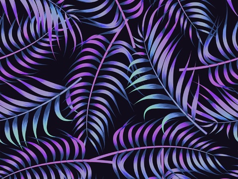 时尚热带植物花纹图案纹理肌理19