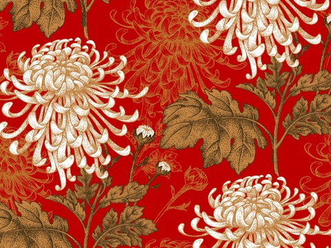 中式植物图案纹理肌理14