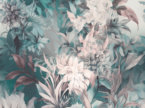 复古小清晰森林系植物纹理图案肌理22