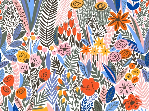 时尚植物图案纹理肌理5