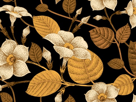 中式植物图案纹理肌理13