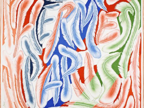  国外高端丝巾面料印花图案1118 