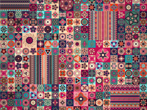  复古民族风花纹图案纹理10 