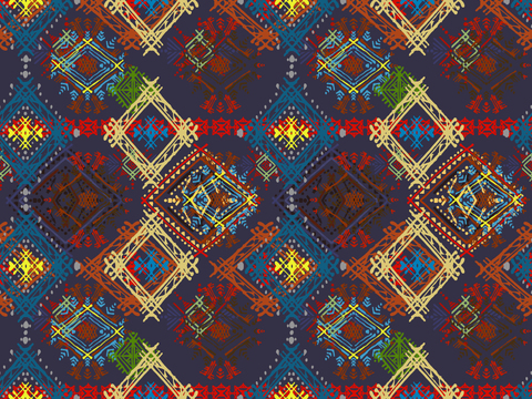 复古民族风花纹图案纹理11