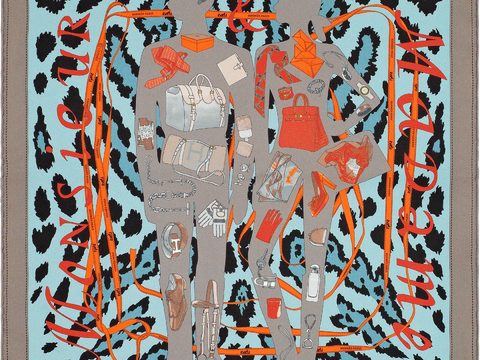  国外高端丝巾面料印花图案1075 