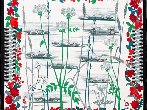  国外高端丝巾面料印花图案11 