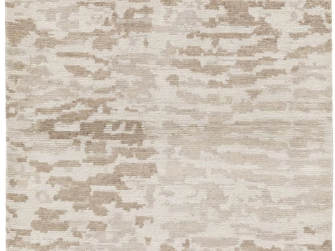 新中式现代地毯 几何地毯 浅棕色贴图