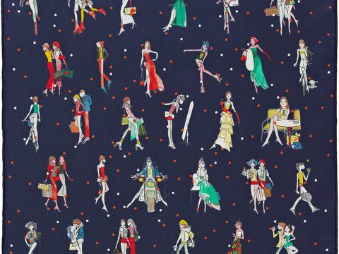  国外高端丝巾面料印花图案1061 