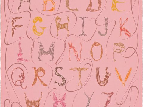  国外高端丝巾面料印花图案1095 