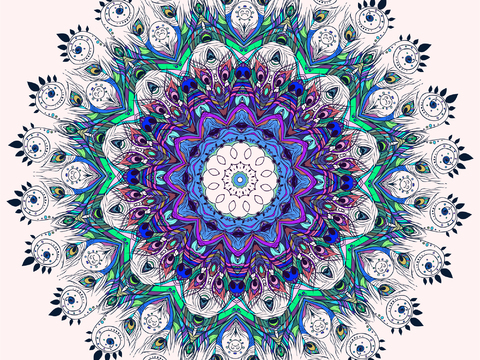  复古民族风花纹图案纹理4 