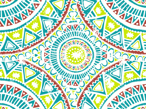  复古民族风花纹图案纹理15 