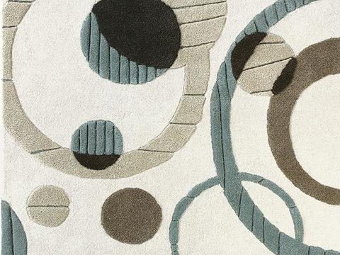 现代简约彩色儿童地毯