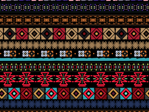  复古民族风花纹图案纹理21 