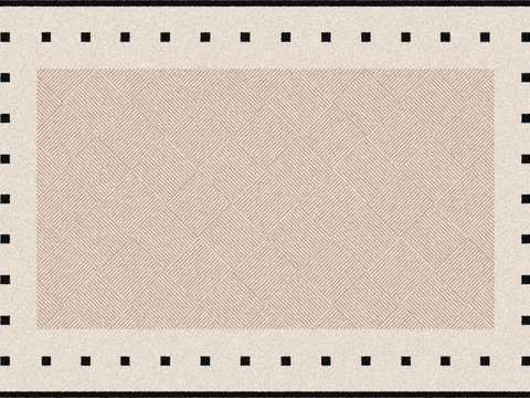 中古奶油地毯 块毯贴图