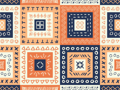 复古民族风花纹图案纹理30