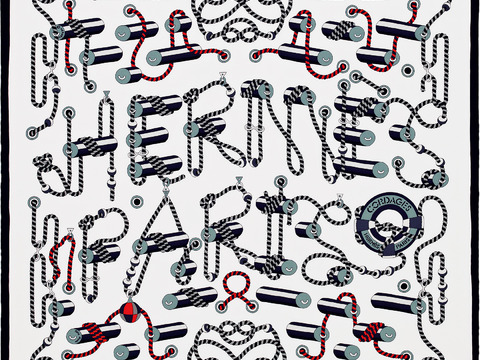  国外高端丝巾面料印花图案1220 