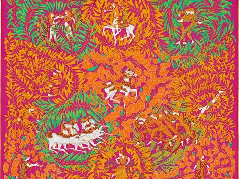  国外高端丝巾面料印花图案247 