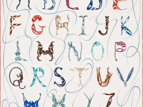  国外高端丝巾面料印花图案320 