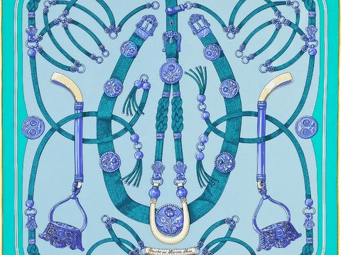  国外高端丝巾面料印花图案1188 