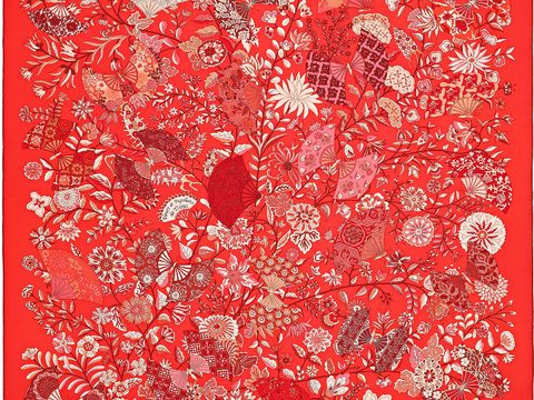  国外高端丝巾面料印花图案285 