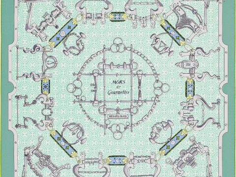  国外高端丝巾面料印花图案338 