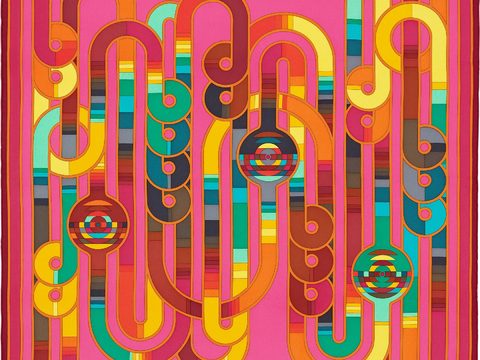  国外高端丝巾面料印花图案216 