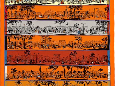  国外高端丝巾面料印花图案236 