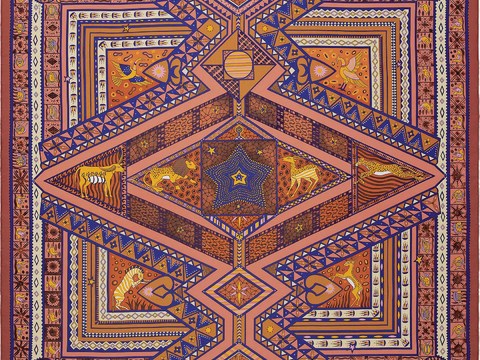  国外高端丝巾面料印花图案168 