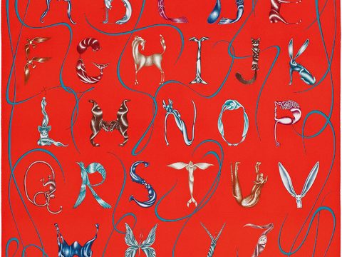 国外高端丝巾面料印花图案315