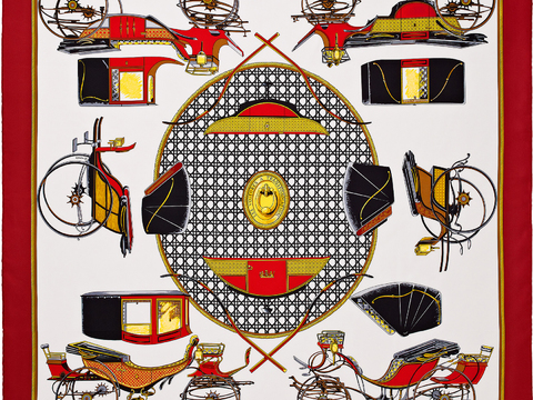  国外高端丝巾面料印花图案19 