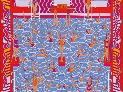  国外高端丝巾面料印花图案1226 