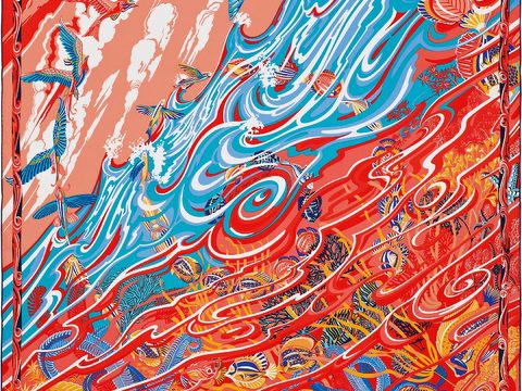  国外高端丝巾面料印花图案295 