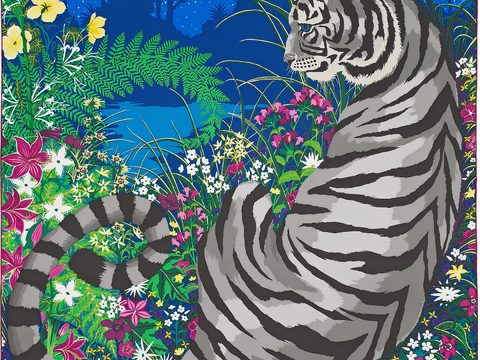  国外高端丝巾面料印花图案121 