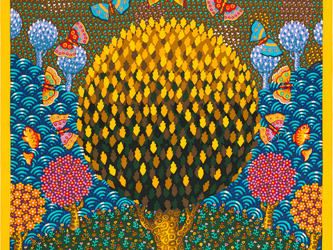  国外高端丝巾面料印花图案1154 