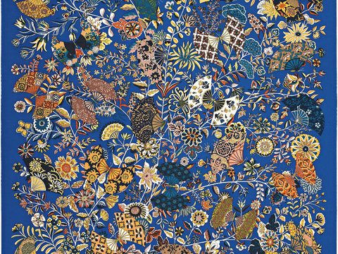  国外高端丝巾面料印花图案281 