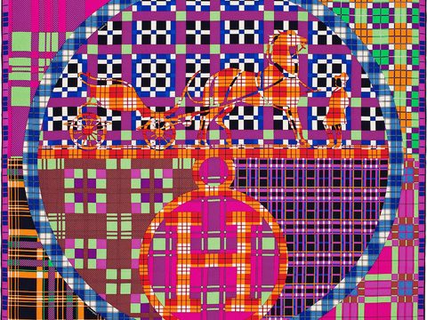  国外高端丝巾面料印花图案325 