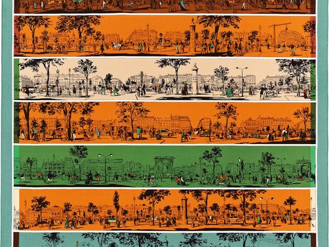 国外高端丝巾面料印花图案228